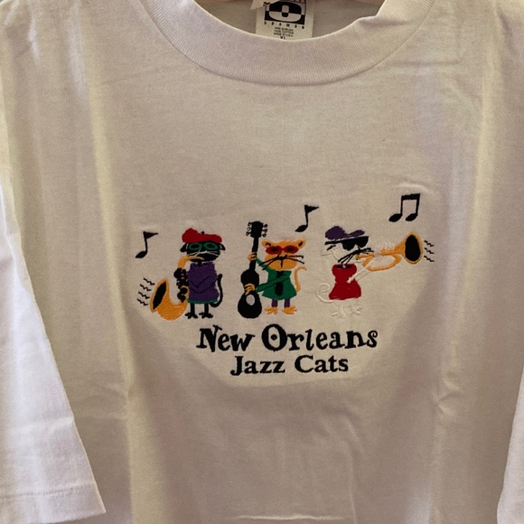 Outhouse Designs "New Orleans Jazz Cats" Vintage T-Shirt/Unisex/XL/Never Worn! - Picture 3 of 5